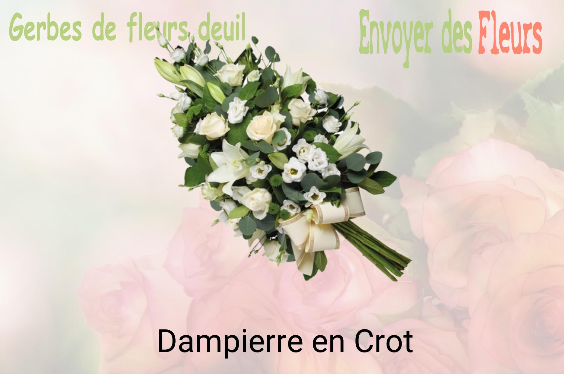 Gerbe de fleurs de deuil livrée à Dampierre-en-Crot